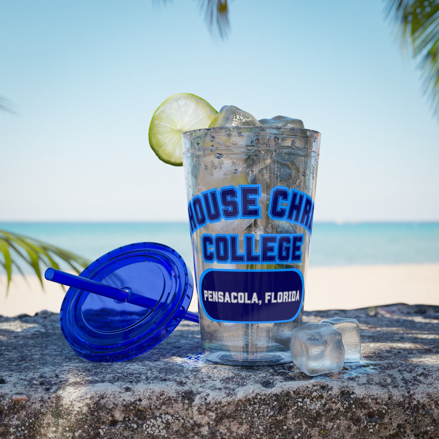 LCC 16oz Clear Tumbler with Straw