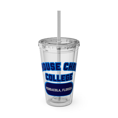 LCC 16oz Clear Tumbler with Straw