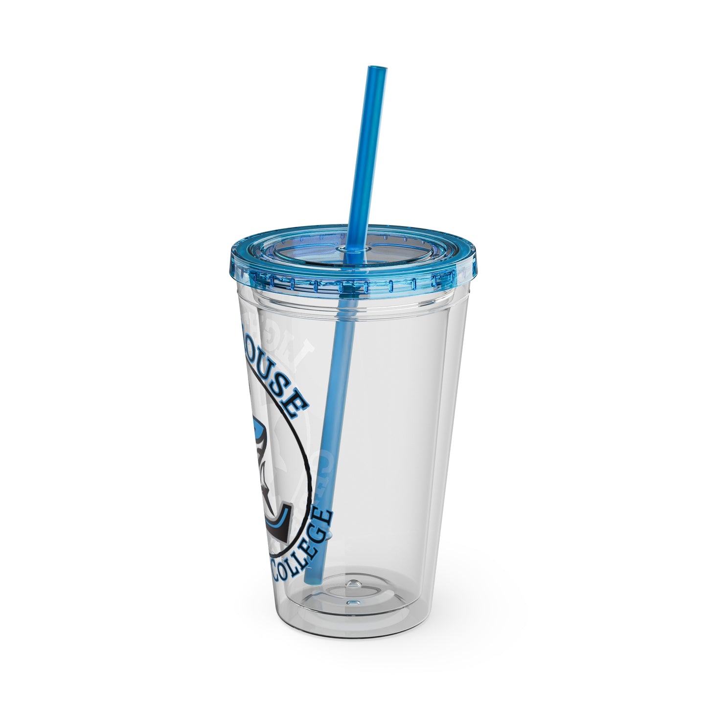 LCC Makos 16oz Tumbler with Straw — Sunsplash Logo