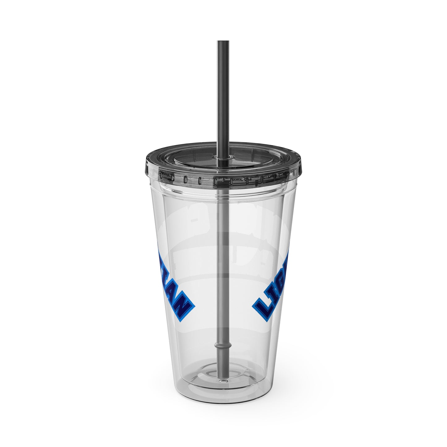 LCC 16oz Clear Tumbler with Straw