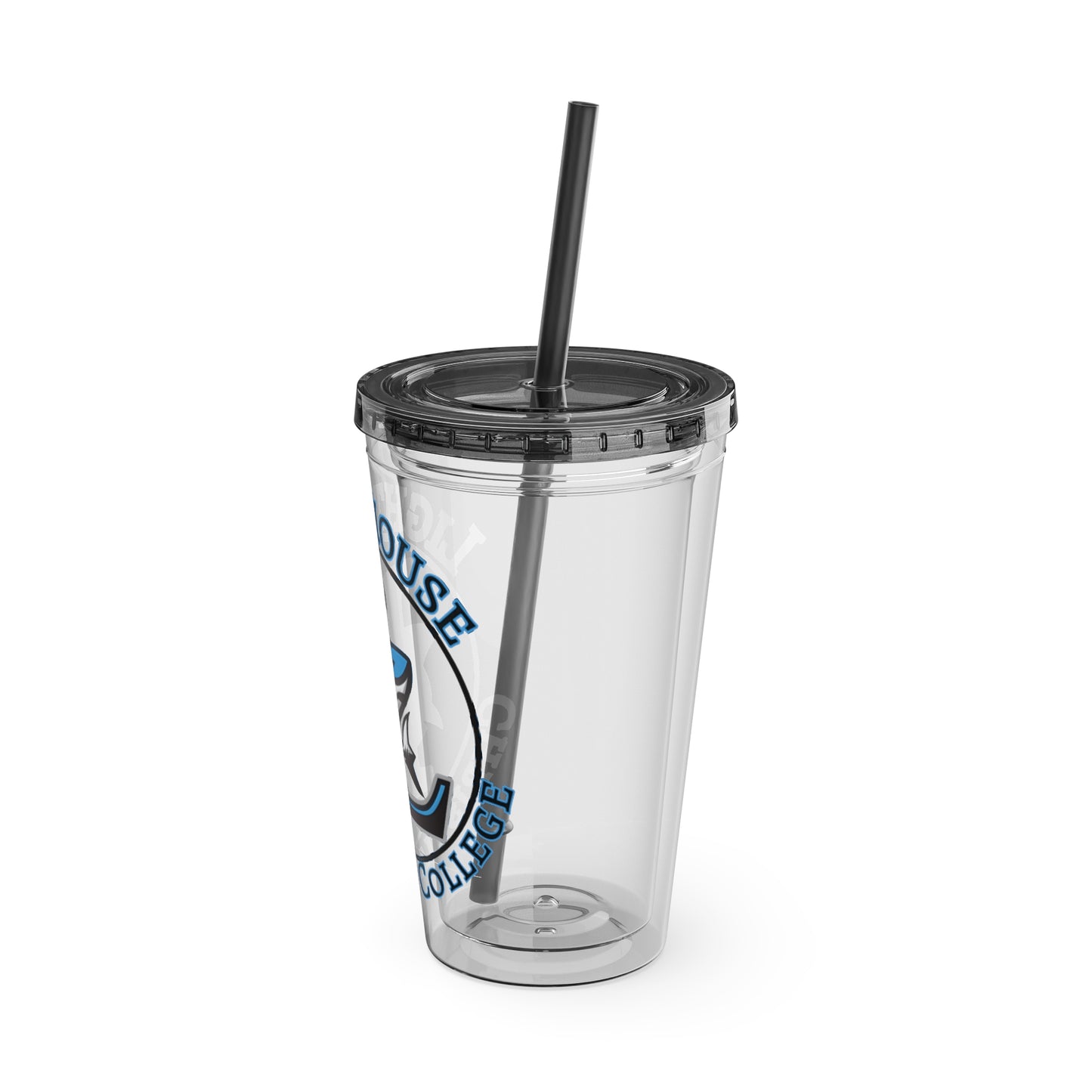 LCC Makos 16oz Tumbler with Straw — Sunsplash Logo