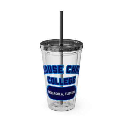 LCC 16oz Clear Tumbler with Straw