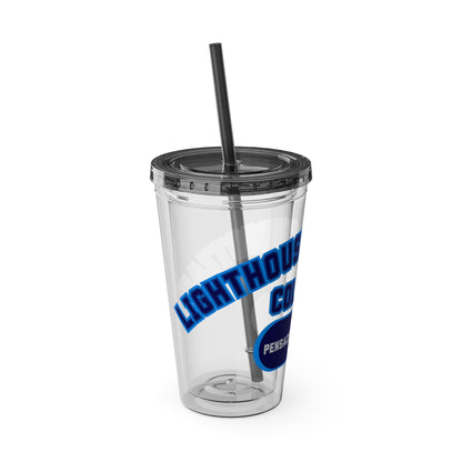 LCC 16oz Clear Tumbler with Straw