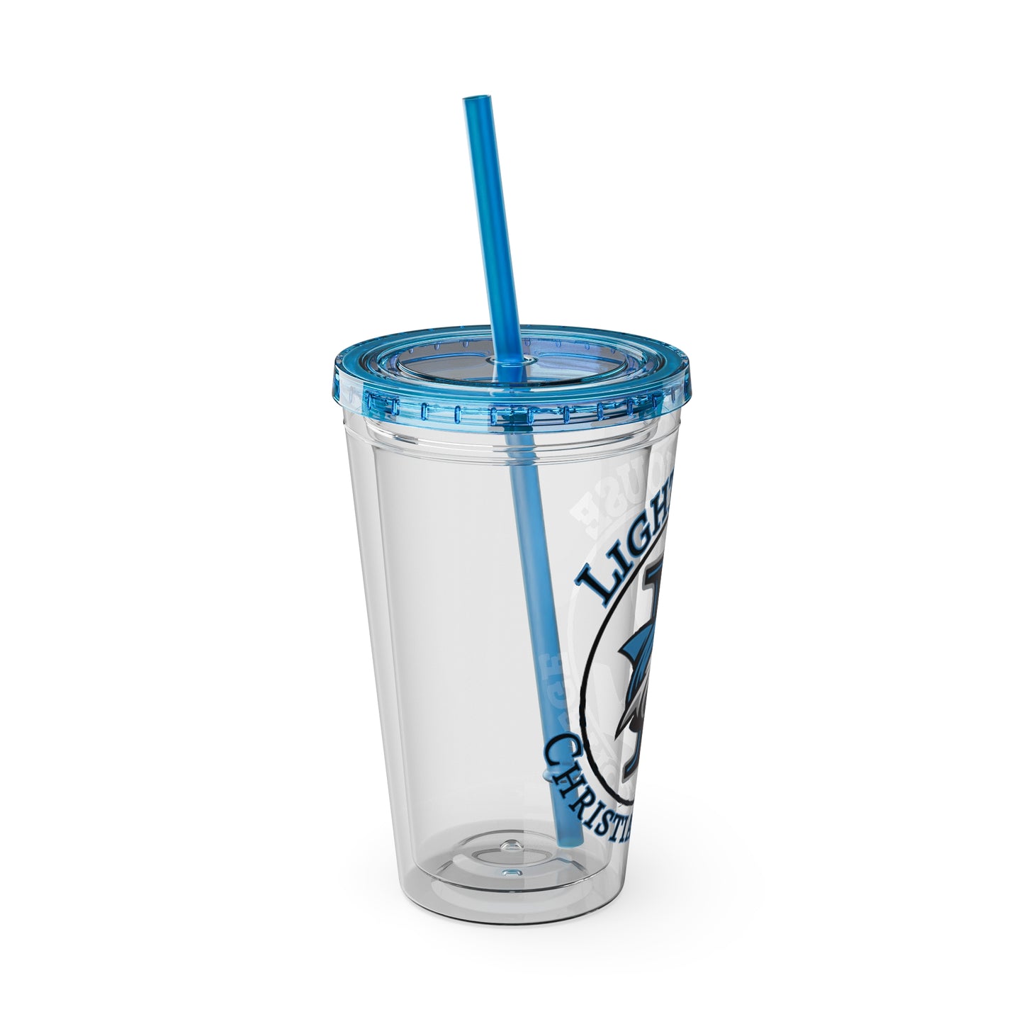 LCC Makos 16oz Tumbler with Straw — Sunsplash Logo