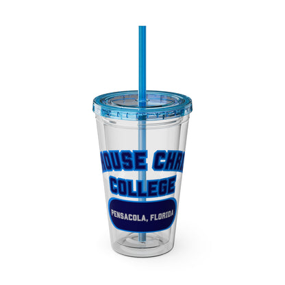 LCC 16oz Clear Tumbler with Straw