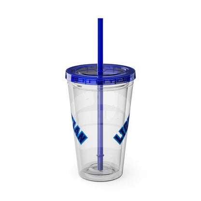 LCC 16oz Clear Tumbler with Straw