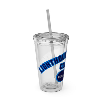 LCC 16oz Clear Tumbler with Straw