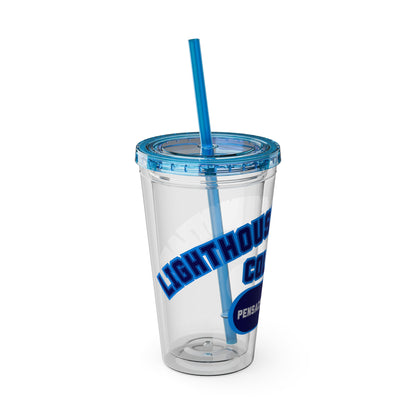 LCC 16oz Clear Tumbler with Straw