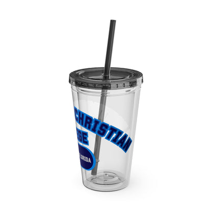 LCC 16oz Clear Tumbler with Straw