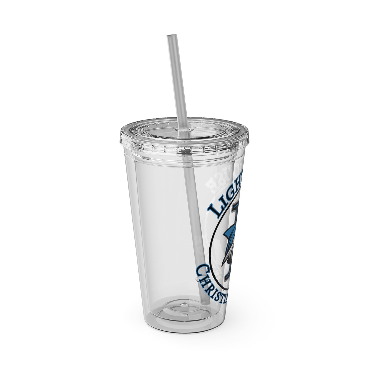 LCC Makos 16oz Tumbler with Straw — Sunsplash Logo