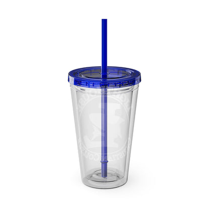 LCC Makos 16oz Tumbler with Straw — Sunsplash Logo