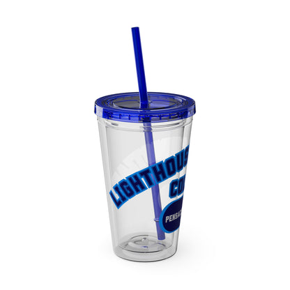 LCC 16oz Clear Tumbler with Straw