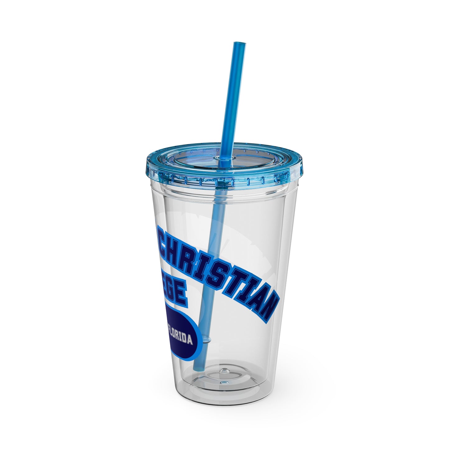 LCC 16oz Clear Tumbler with Straw