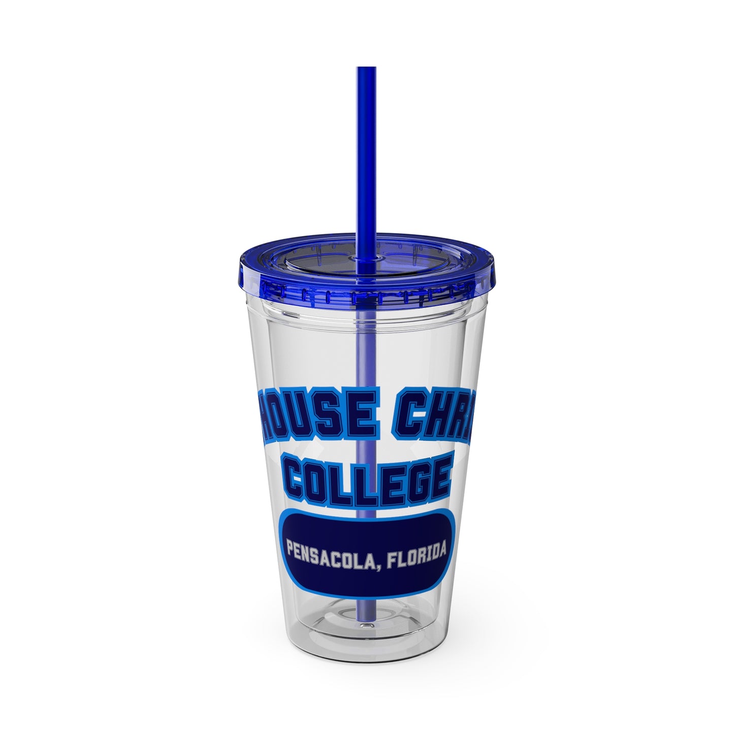 LCC 16oz Clear Tumbler with Straw