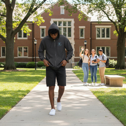 LCC chest logo Unisex heavy blend zip hoodie