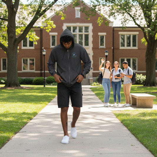 LCC chest logo Unisex heavy blend zip hoodie